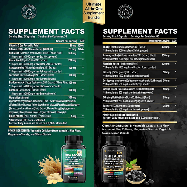 Sea Moss & Shilajit Ultimate Supplement Bundle